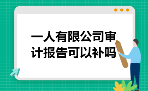 一人有限公司审计报告可以补吗