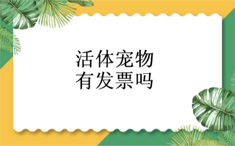 活体宠物有发票吗