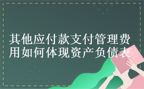 其他应付款支付管理费用如何体现资产负债表