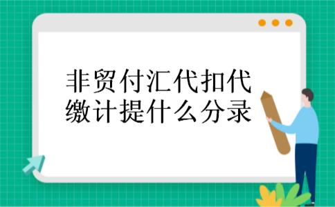 非贸付汇代扣代缴计提什么分录