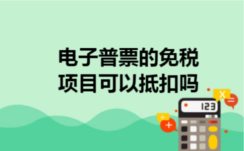 电子普票的免税项目可以抵扣吗