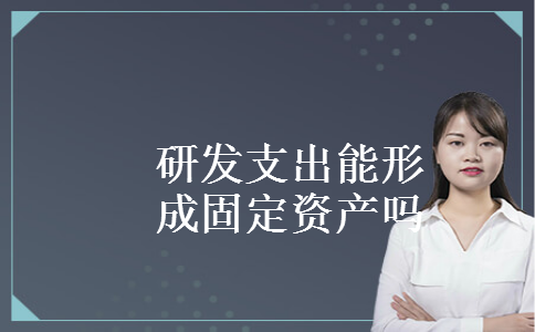 研发支出能形成固定资产吗