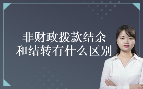 非财政拨款结余和结转有什么区别 非财政拨款结余和结转有什么区别