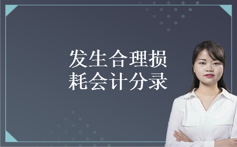 发生合理损耗会计分录