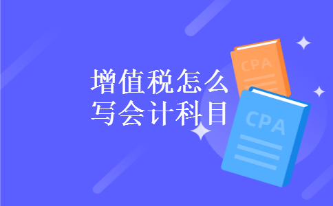 增值税怎么写会计科目