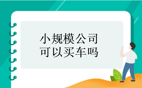 小规模公司可以买车吗