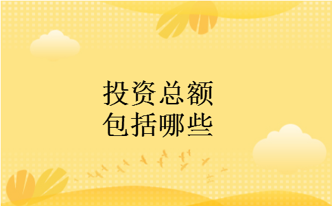 投资总额包括哪些