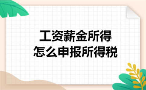 工资薪金所得怎么申报所得税