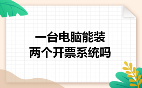 一台电脑能装两个开票系统吗
