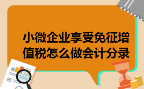 小微企业享受免征增值税怎么做会计分录