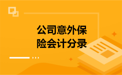 公司意外保险会计分录