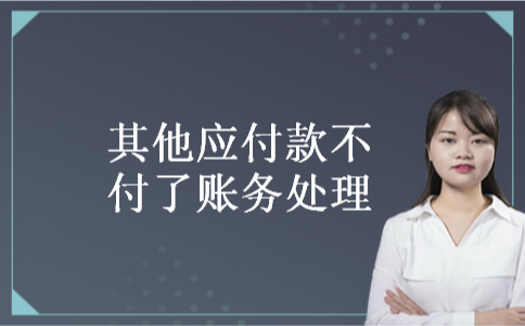 其他应付款不付了账务处理