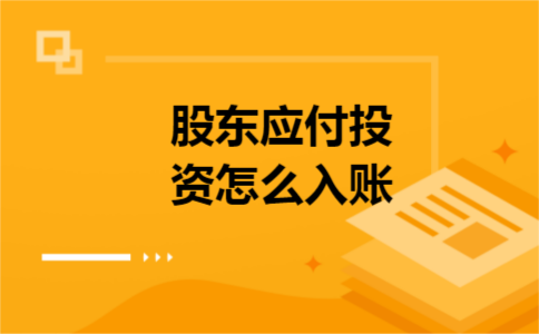股东应付投资怎么入账