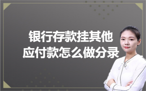 银行存款挂其他应付款怎么做分录