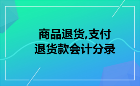 商品退货,支付退货款会计分录