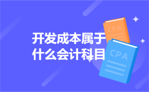 开发成本属于什么会计科目