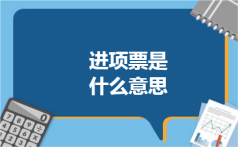 进项票是什么意思