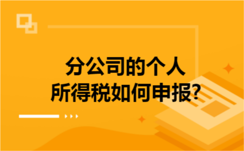 分公司的个人所得税如何申报?