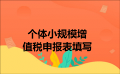 个体小规模增值税申报表填写