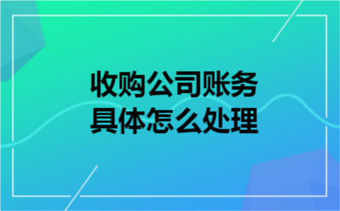收购公司账务具体怎么处理