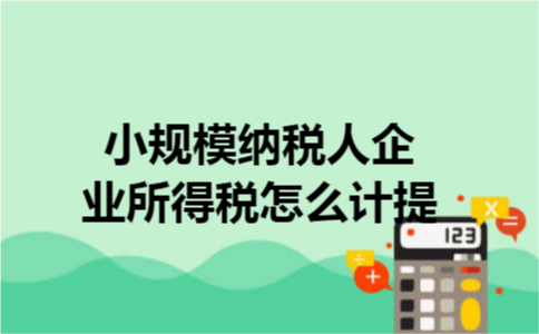 小规模纳税人企业所得税怎么计提