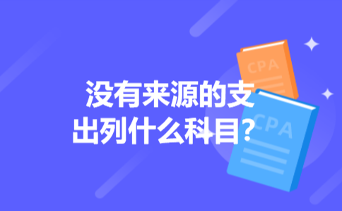 没有来源的支出列什么科目