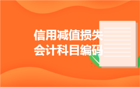 信用减值损失会计科目编码 信用减值损失会计科目编码