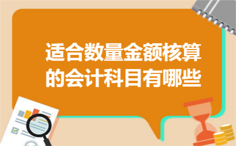 适合数量金额核算的会计科目有哪些