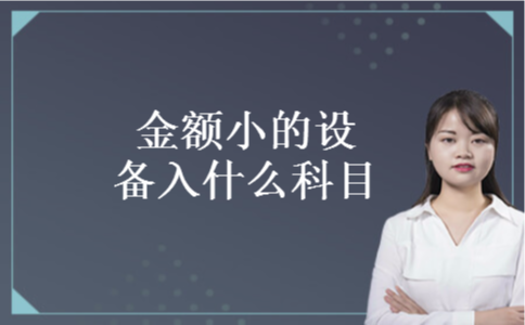 金额小的设备入什么科目