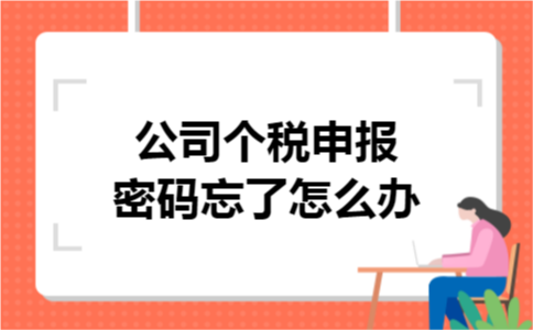 公司个税申报密码忘了怎么办