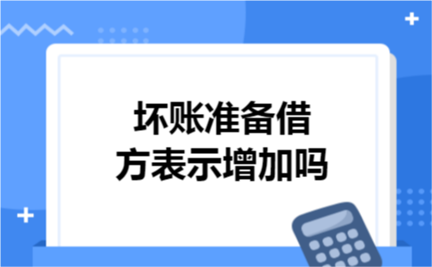 坏账准备借方表示增加吗