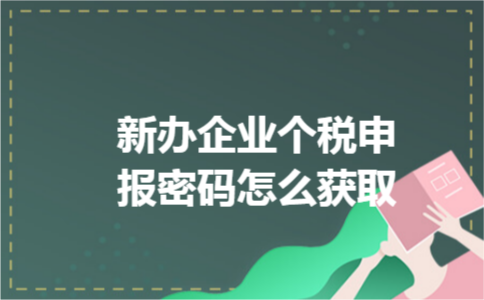 新办企业个税申报密码怎么获取