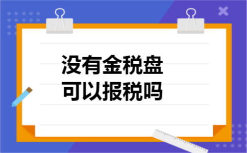 没有金税盘可以报税吗