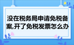没在税务局申请免税备案,开了免税发票怎么办