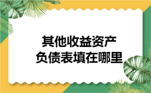 其他收益资产负债表填在哪里