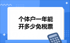 个体户一年能开多少免税票