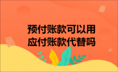 预付账款可以用应付账款代替吗