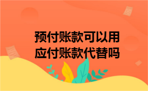 预付账款可以用应付账款代替吗