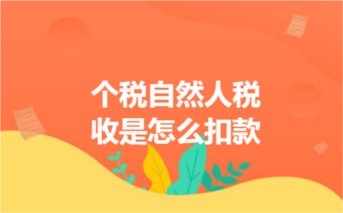 个税自然人税收是怎么扣款
