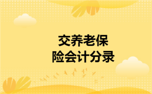 交养老保险会计分录
