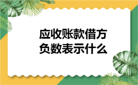 应收账款借方负数表示什么 应收账款借方负数表示什么