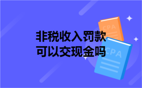 非税收入罚款可以交现金吗 非税收入罚款可以交现金吗