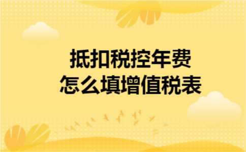 抵扣税控年费怎么填增值税表