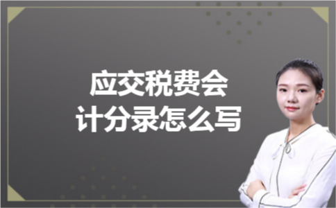应交税费会计分录怎么写 应交税费会计分录怎么写