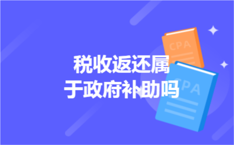 税收返还属于政府补助吗