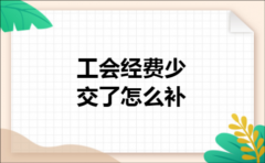 工会经费少交了怎么补