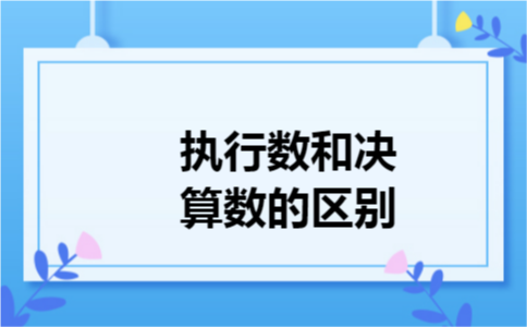 执行数和决算数的区别 执行数和决算数的区别