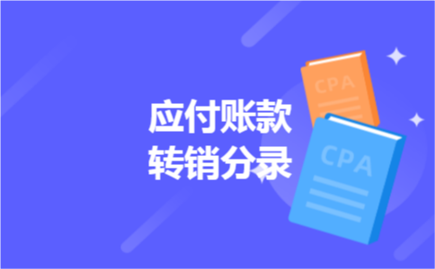 应付账款转销分录