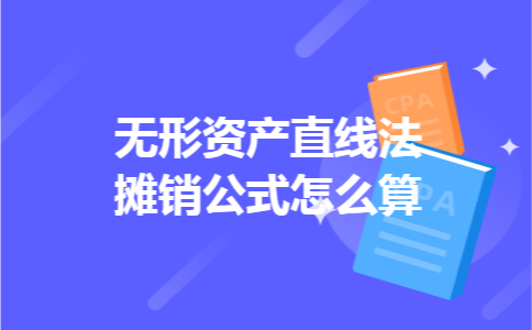 无形资产直线法摊销公式怎么算