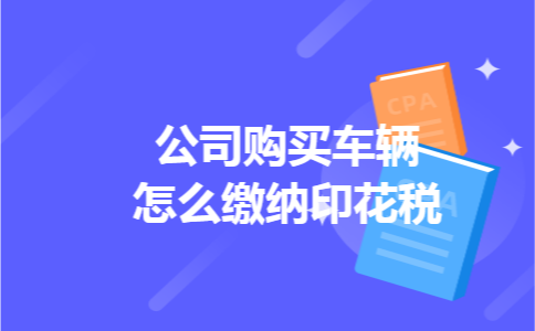 公司购买车辆怎么缴纳印花税